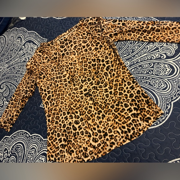 Animal print charter club PM petite medium top - Picture 7 of 14